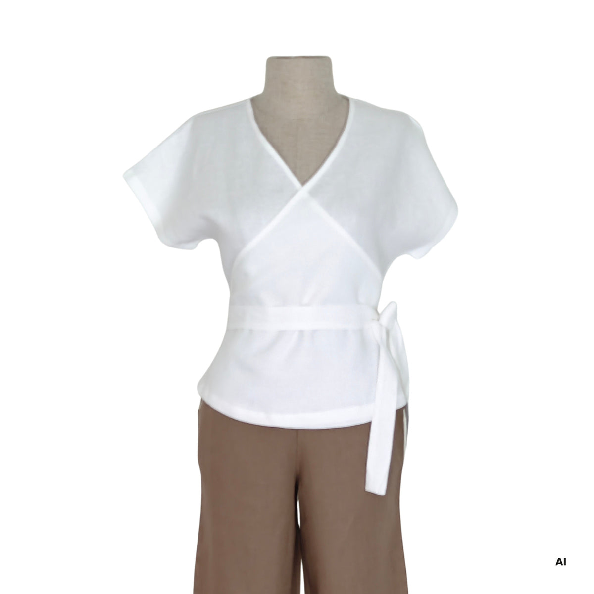 OLIVIA Leinenbluse kurzarm